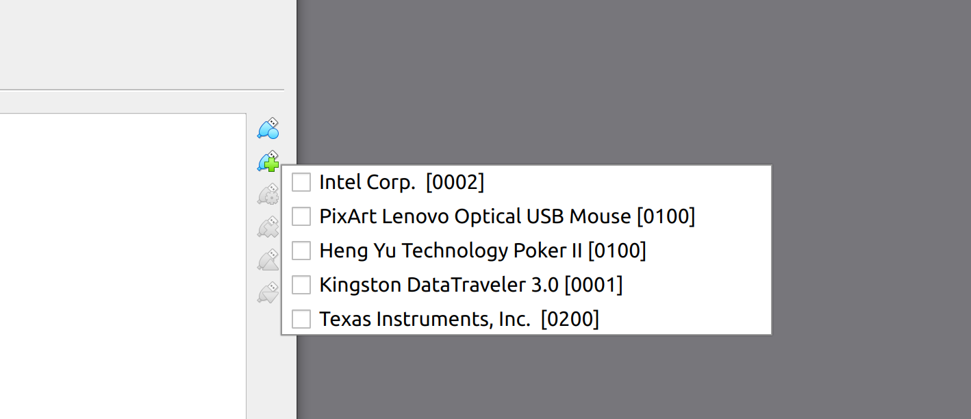 可用的 USB 外设