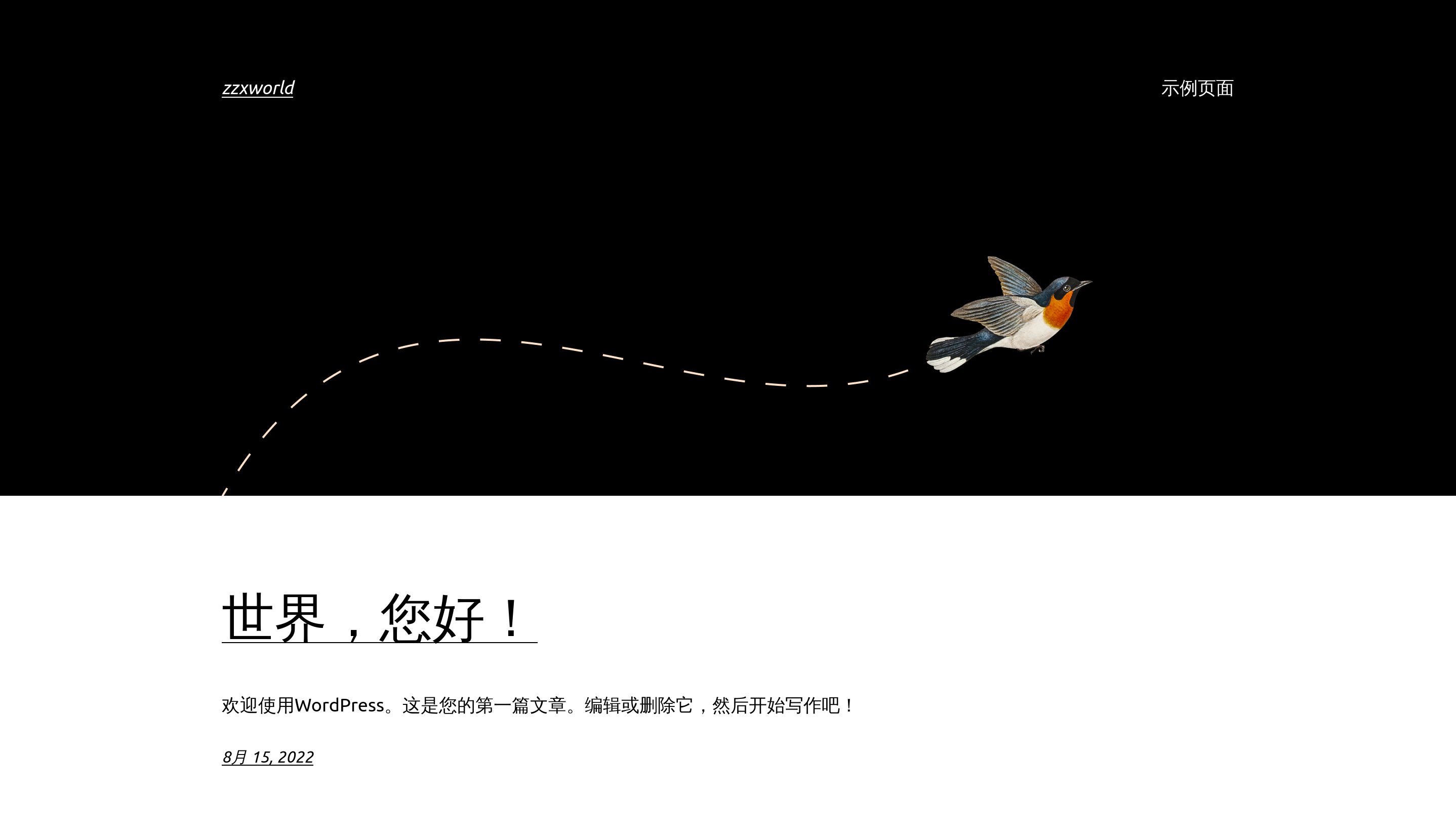 WordPress new Site of Homepage