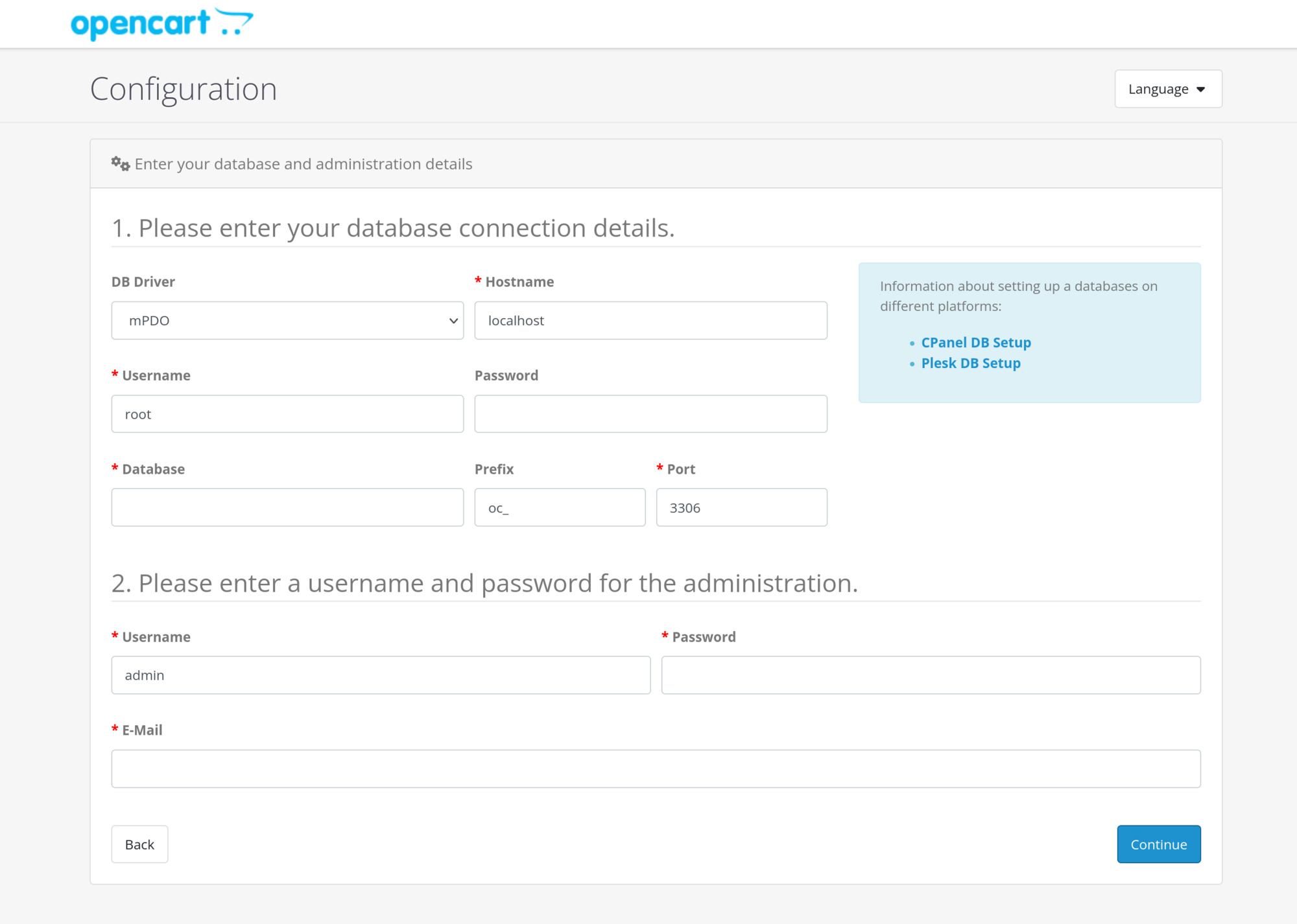 Screenshot-Configuration