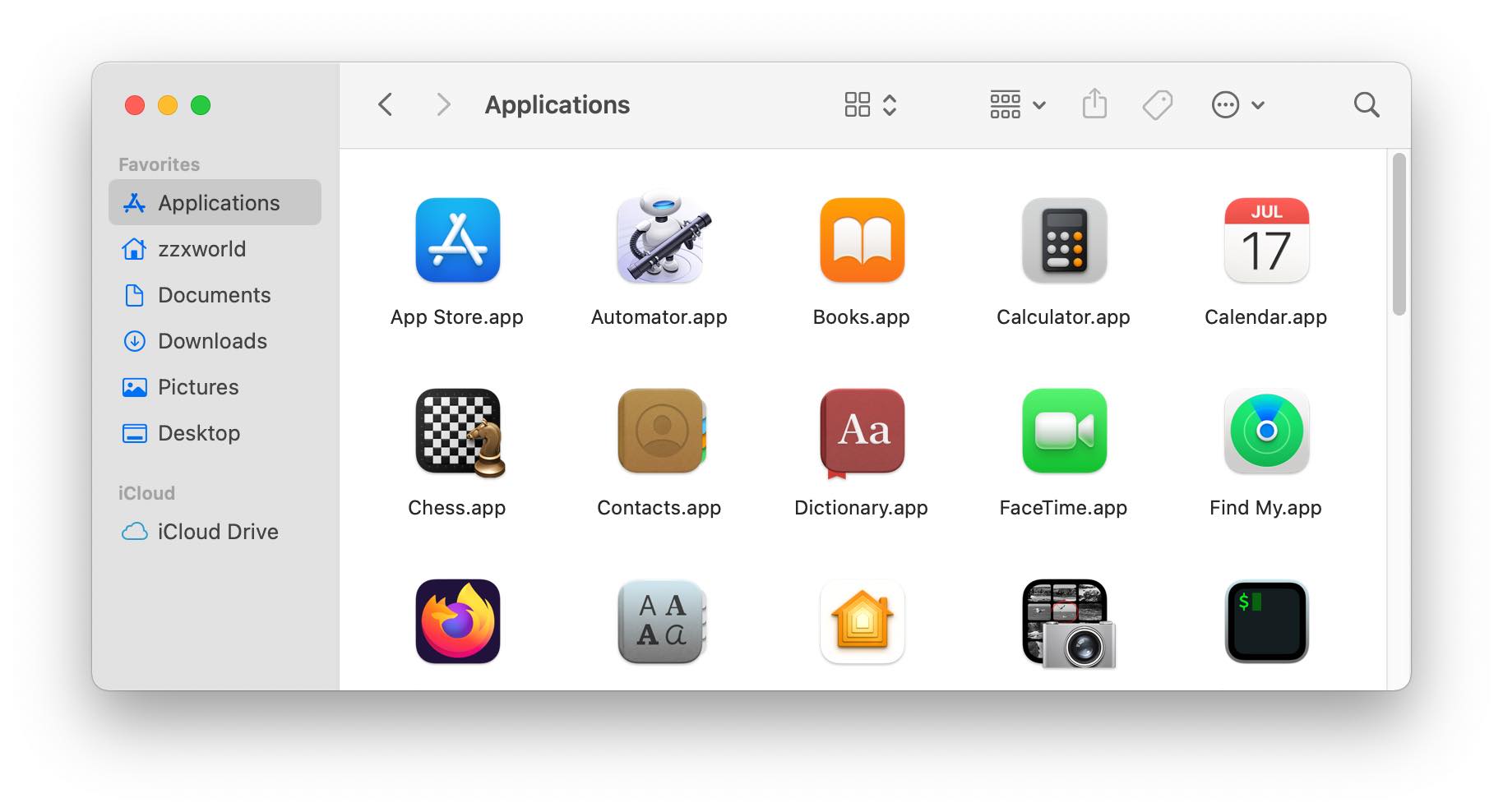 mac application folder